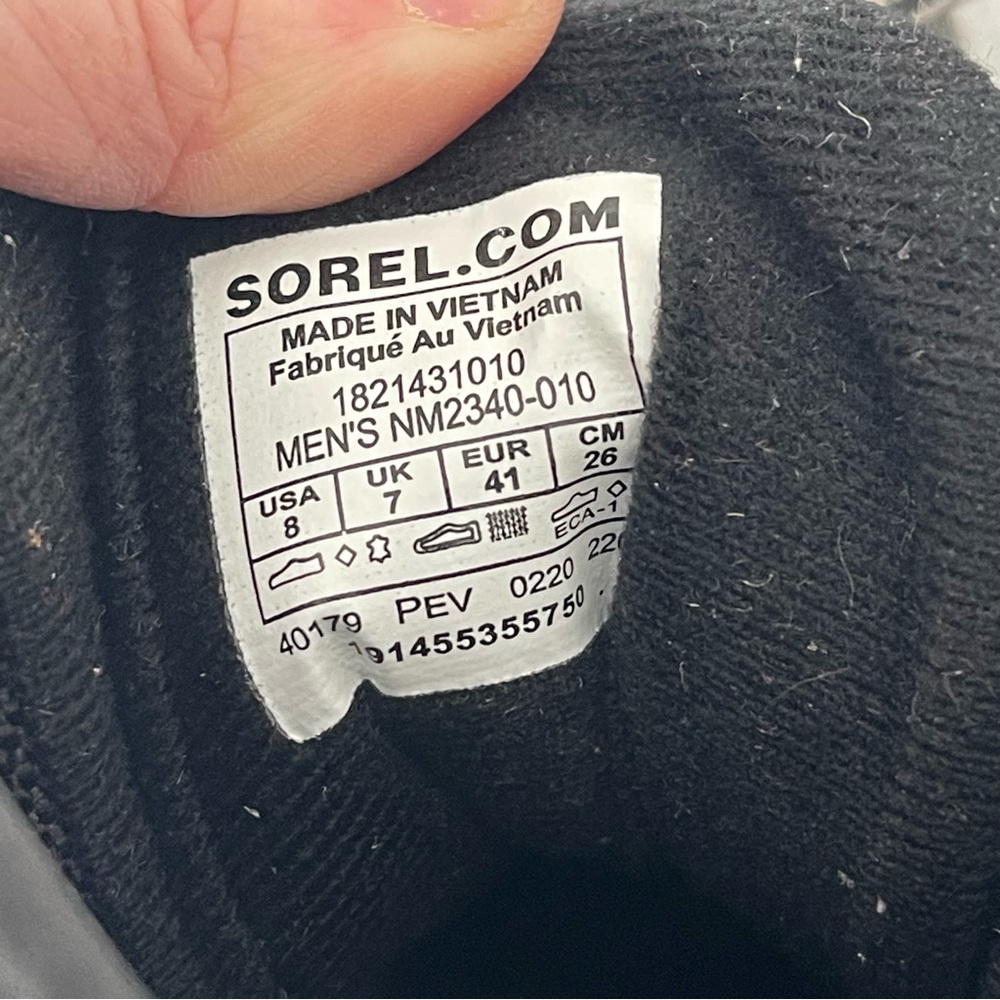 SOREL Cheyanne II Black Waterproof Ankle Lace Up Rubber boots. Size 8 - Picture 6 of 6